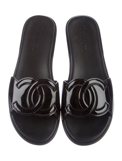 chanel slide on sandals|chanel cold trip slide sandals.